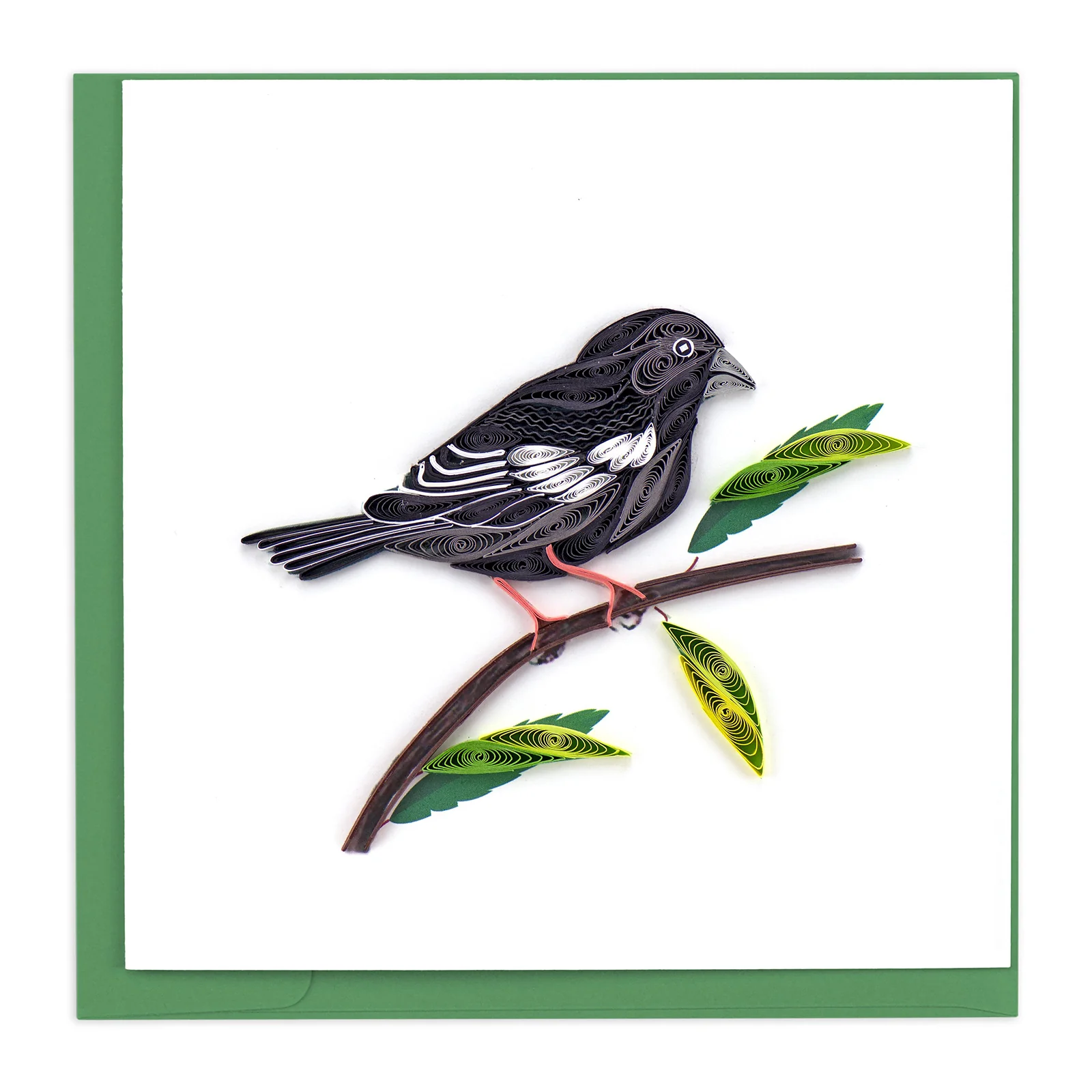 BL1062 Quilling Card – Lark Bunting (State bird of Colorado)