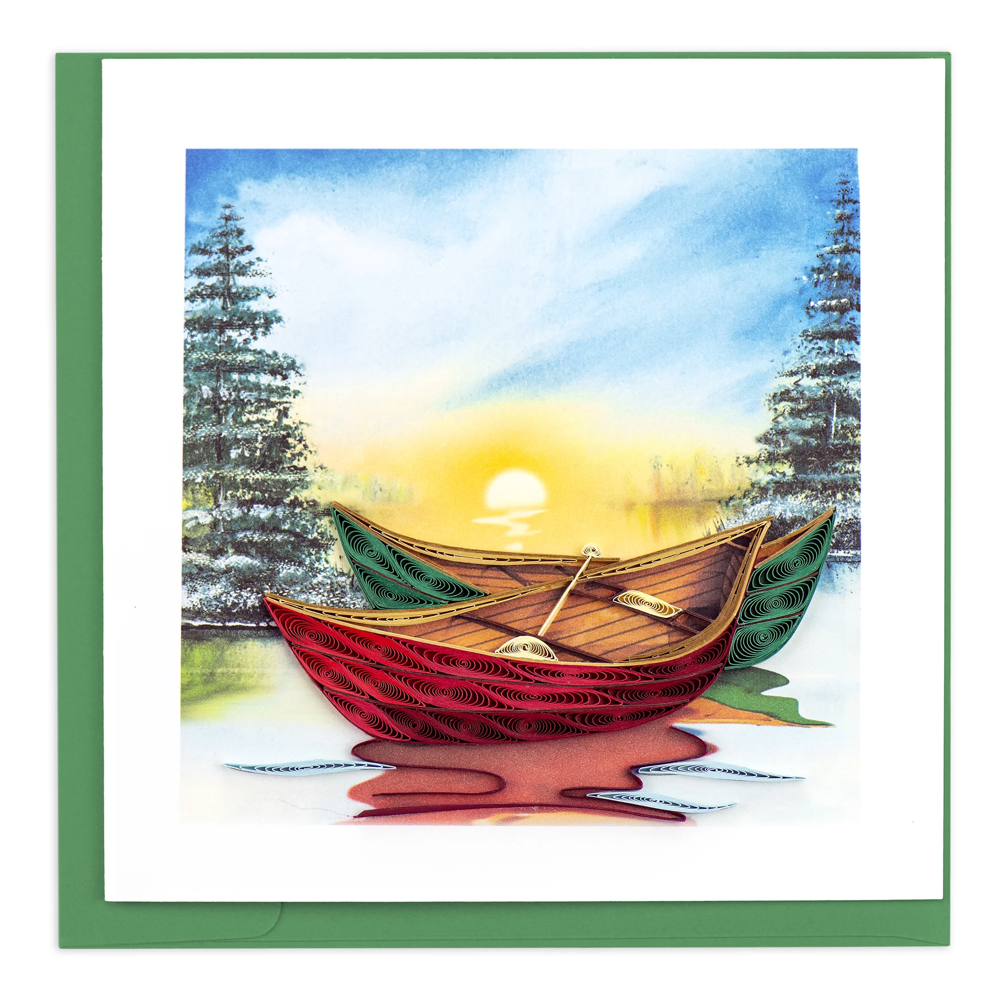 BL1227 Quilling Card – River Canoes