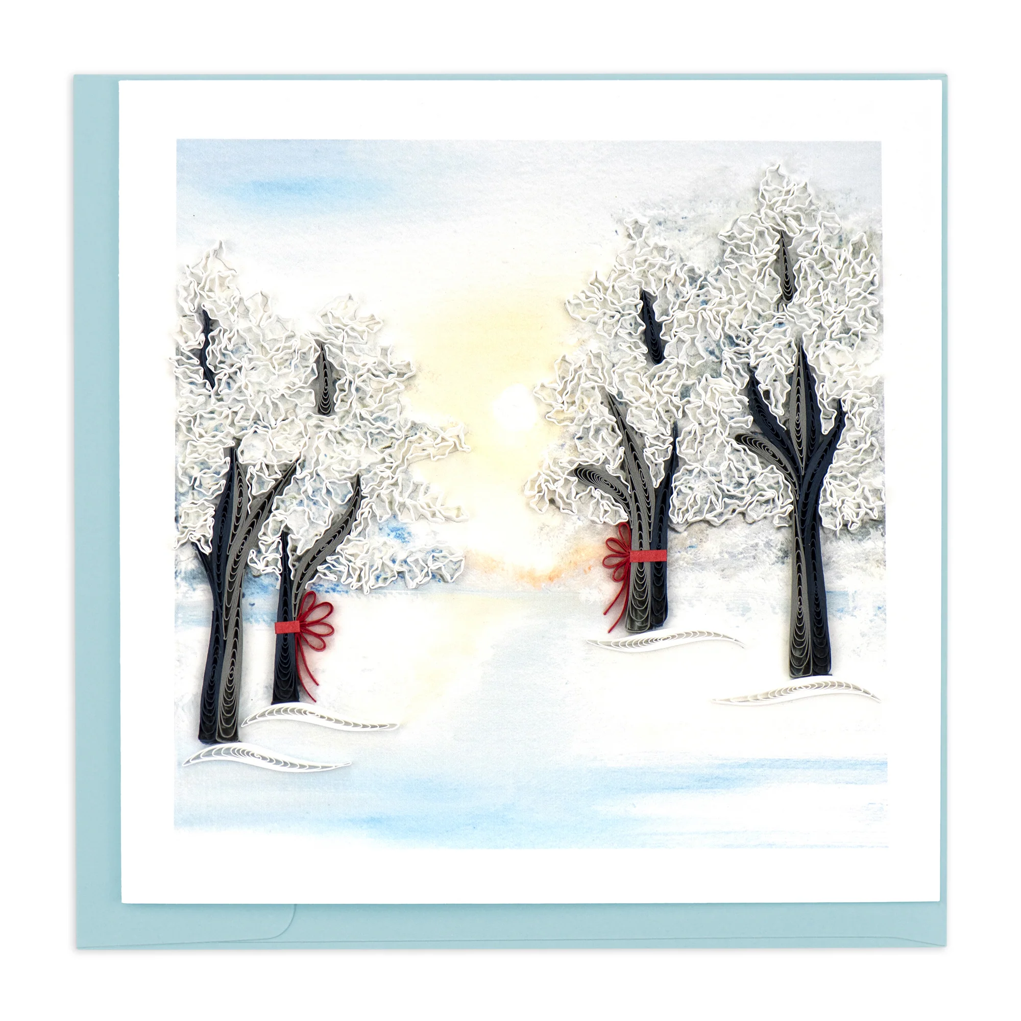 BL1239 Quilling Card – Snow Covered Trees
