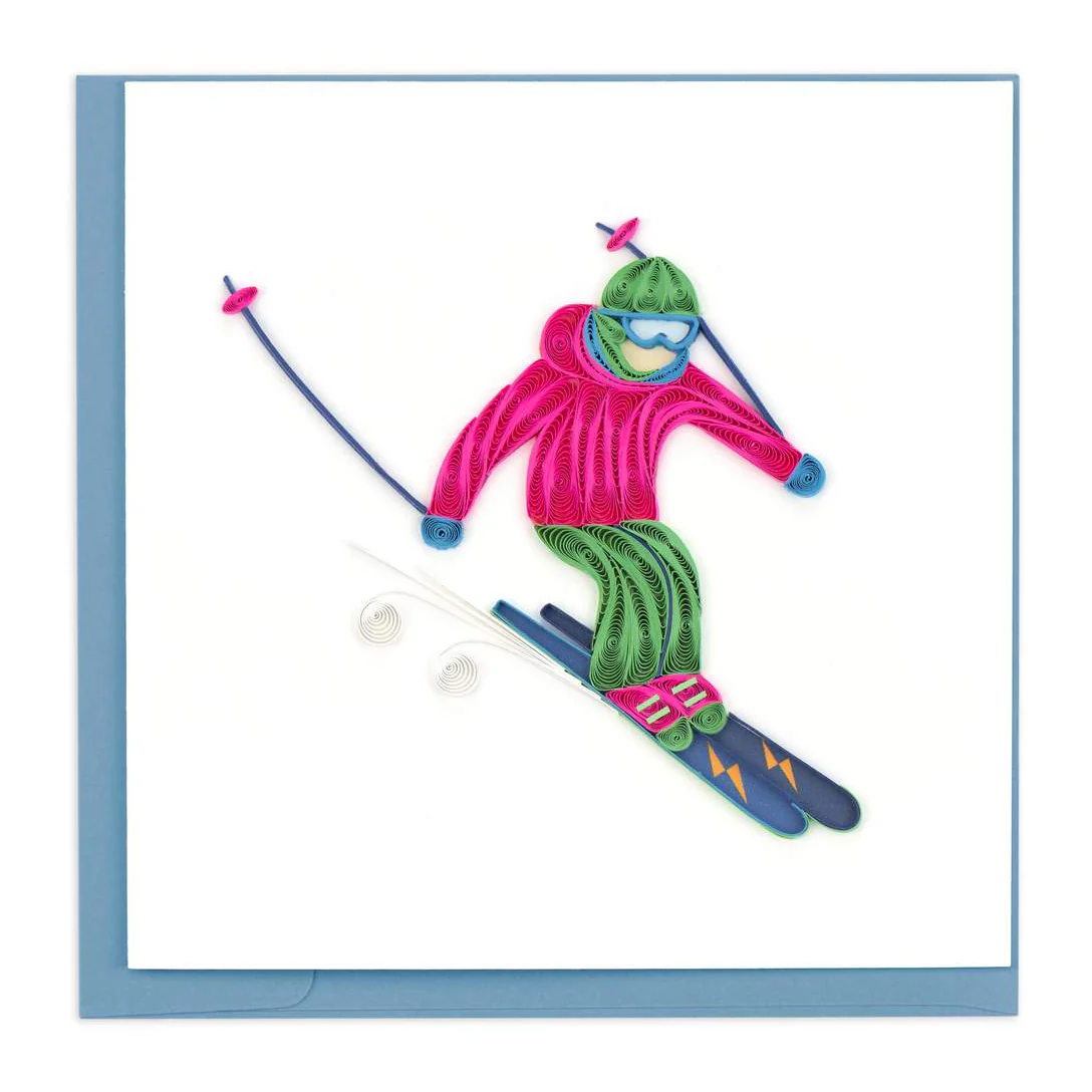 BL1269 Quilling Card – Downhill Skiing