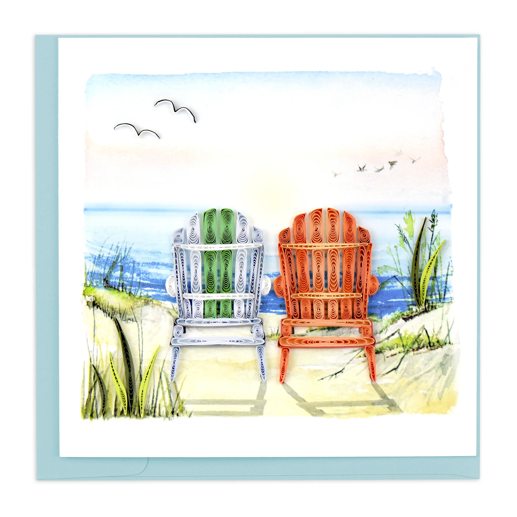 BL1272 Quilling Card – Beach Adirondack Chairs