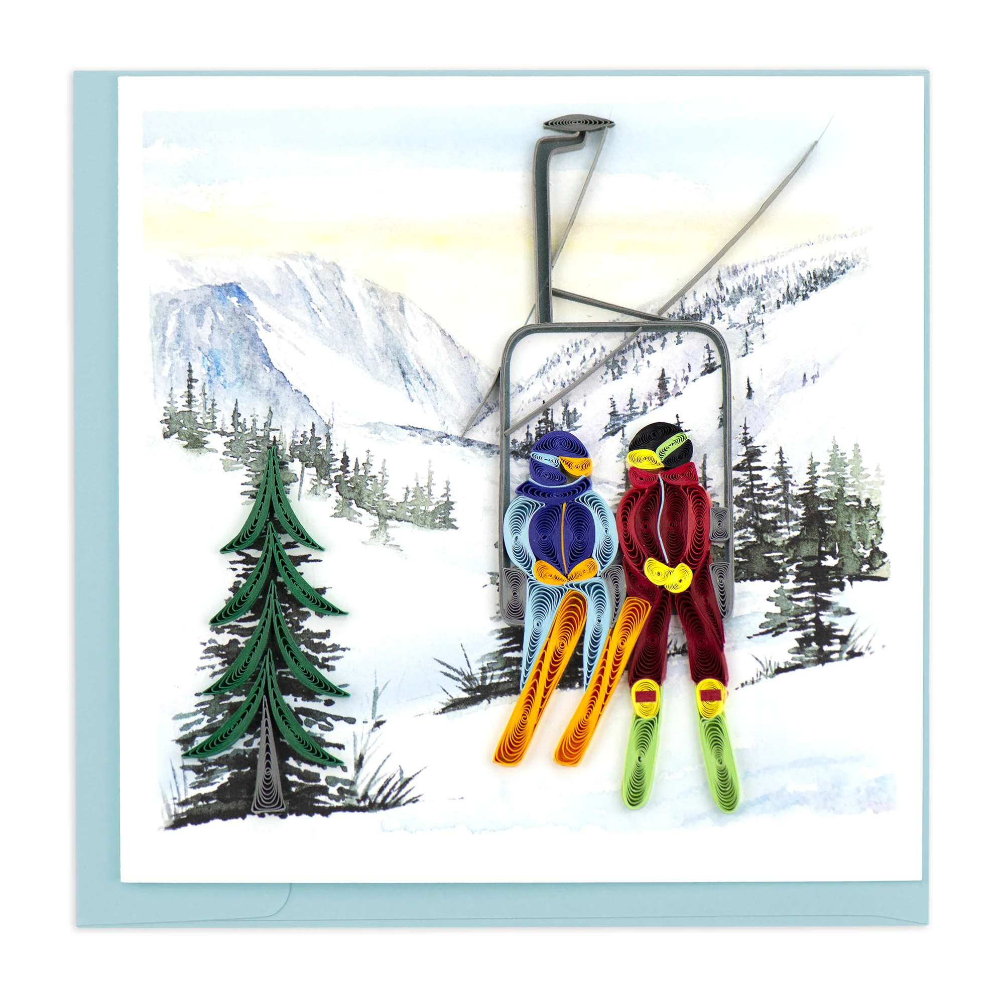 BL1273 Quilling Card – Ski Lift