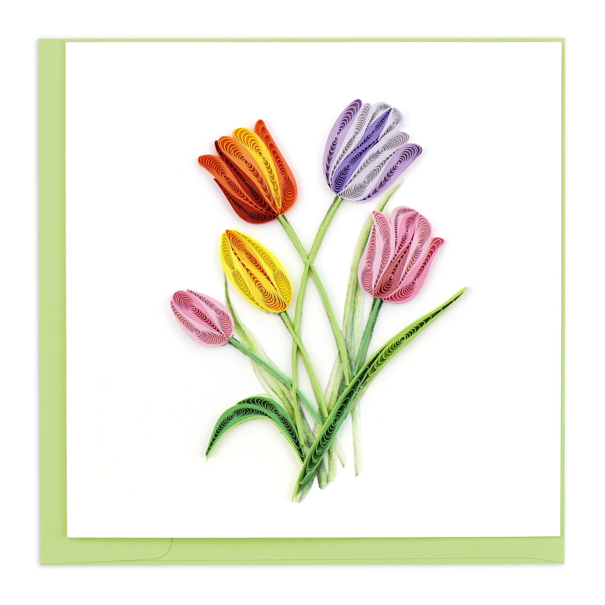 BL1308 Quilling Card – Colorful Tulips