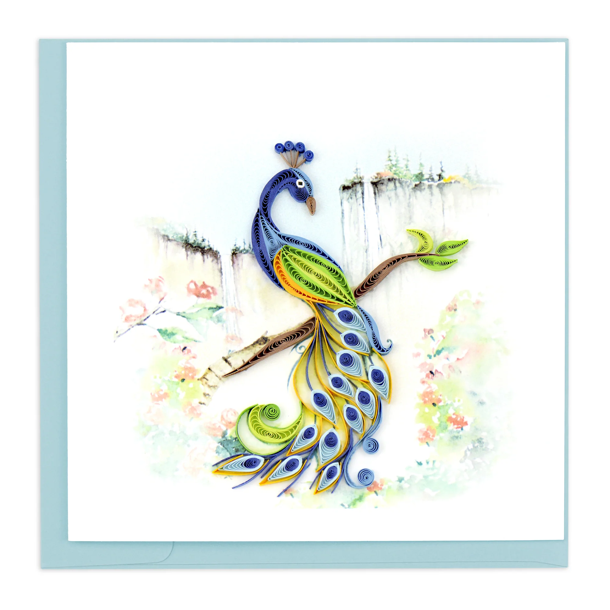 BL1310 Quilling Card – Posing Peacock