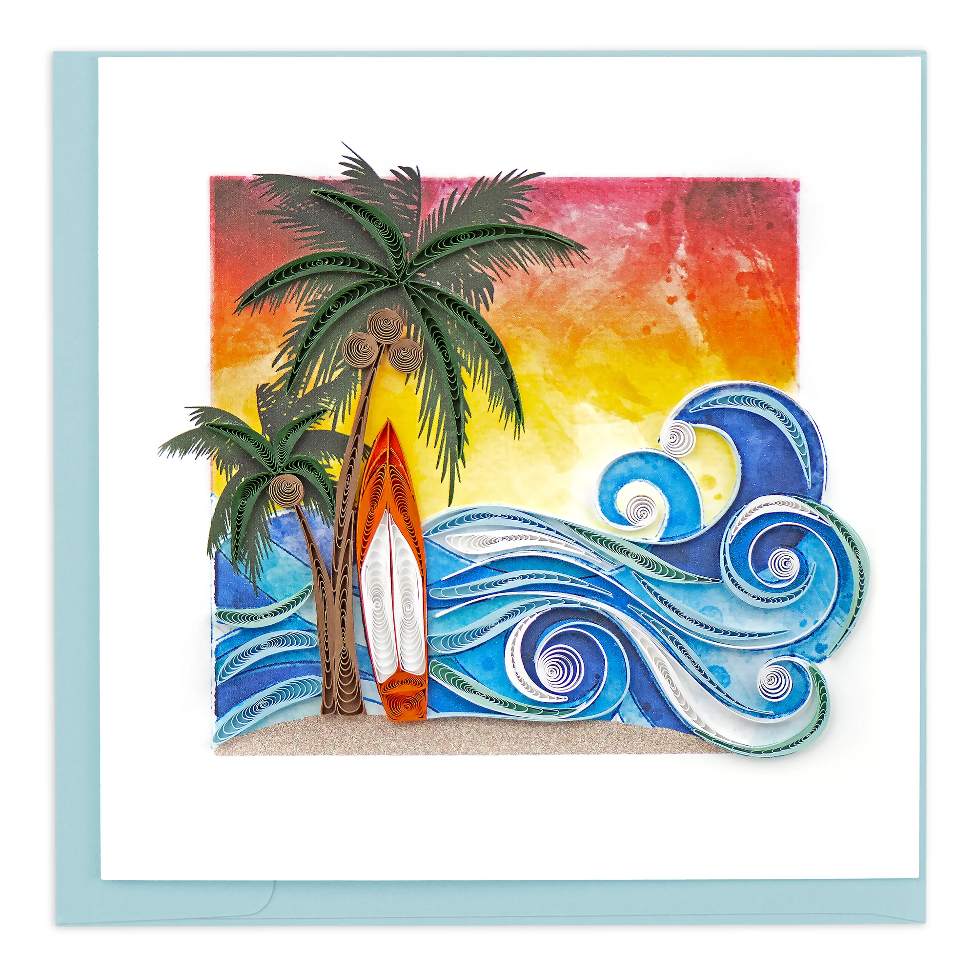 BL1326 Quilling Card – Surfing Paradise
