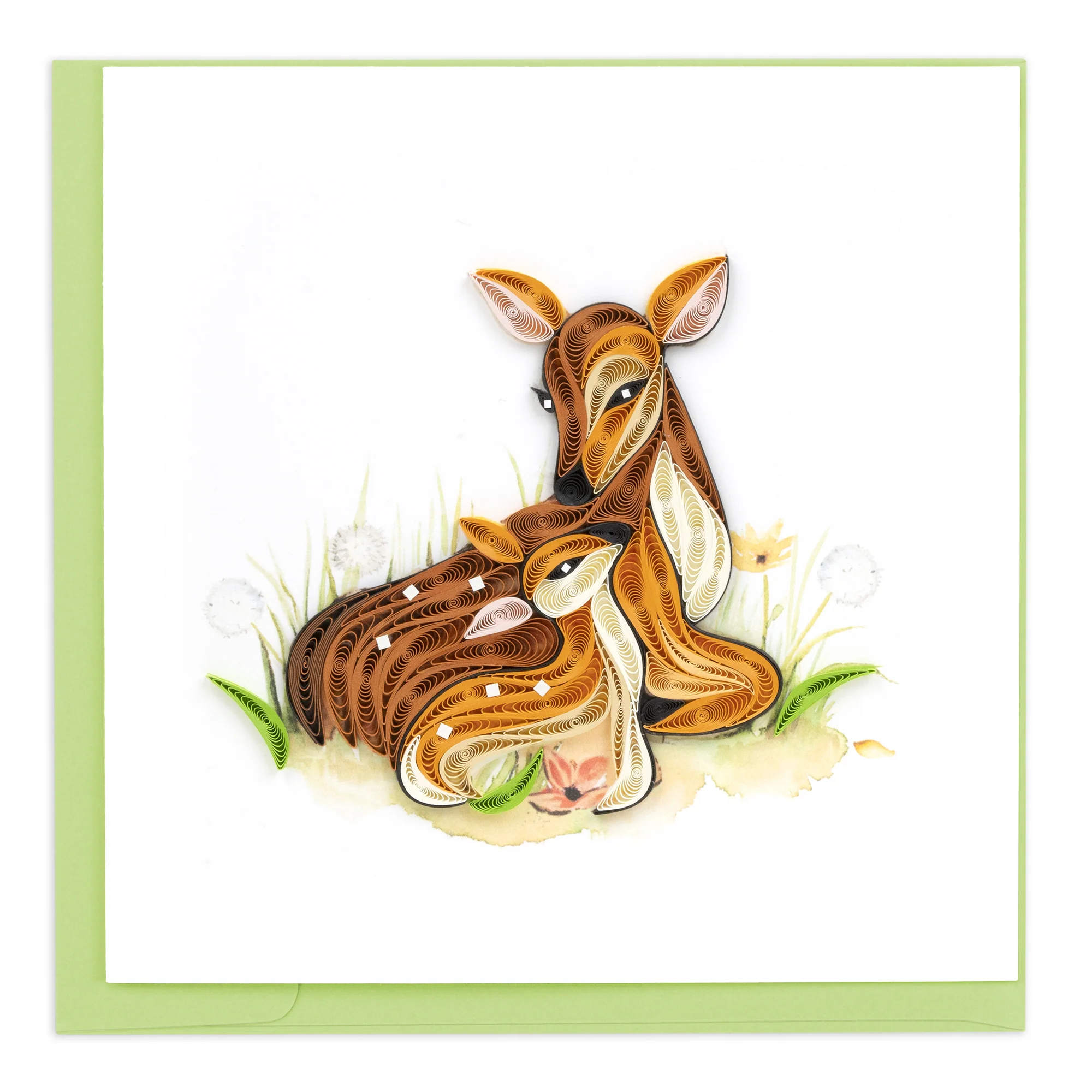 BL1378 Quilling Card – Doe & Fawn