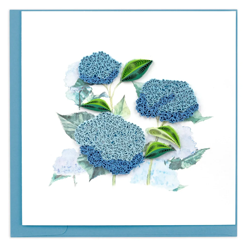 BL1432 Quilling Card – Wild Hydrangeas