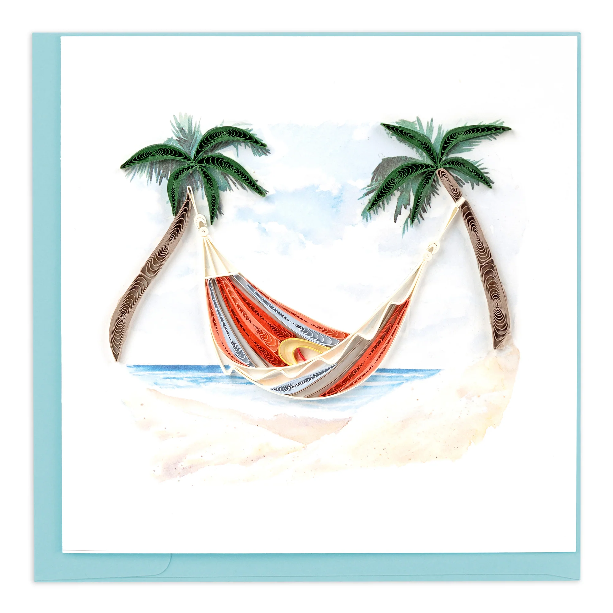 BL1437 Quilling Card – Beach Hammock