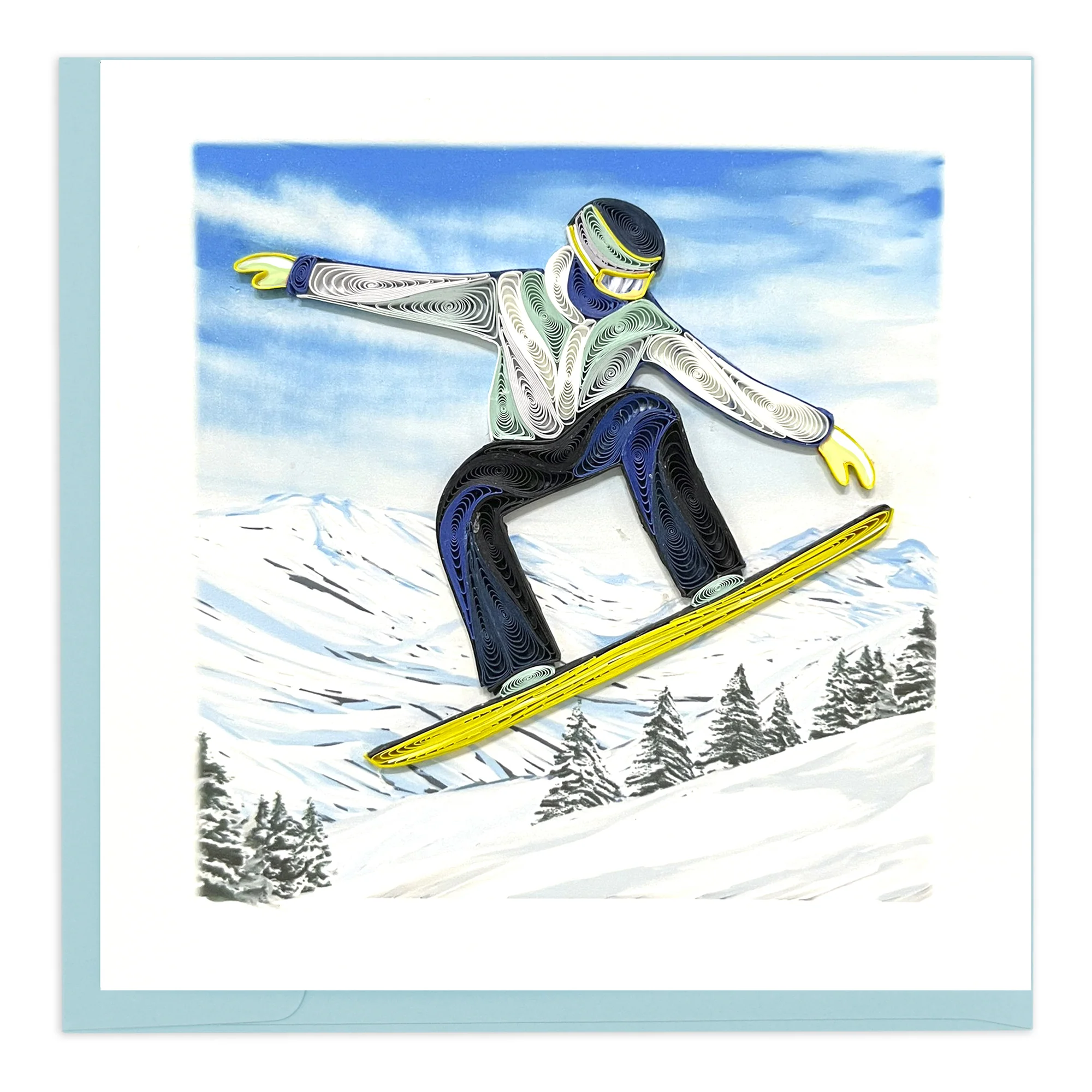 BL1452 Quilling Card – Backcountry Snowboarder