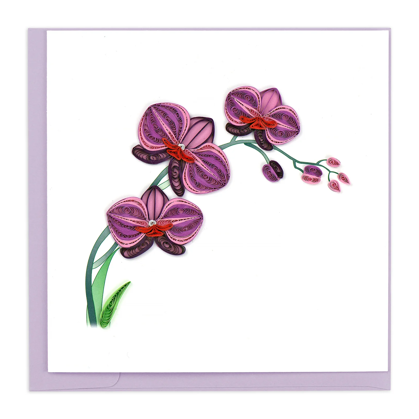 BL913 Quilling Card – Purple Orchid