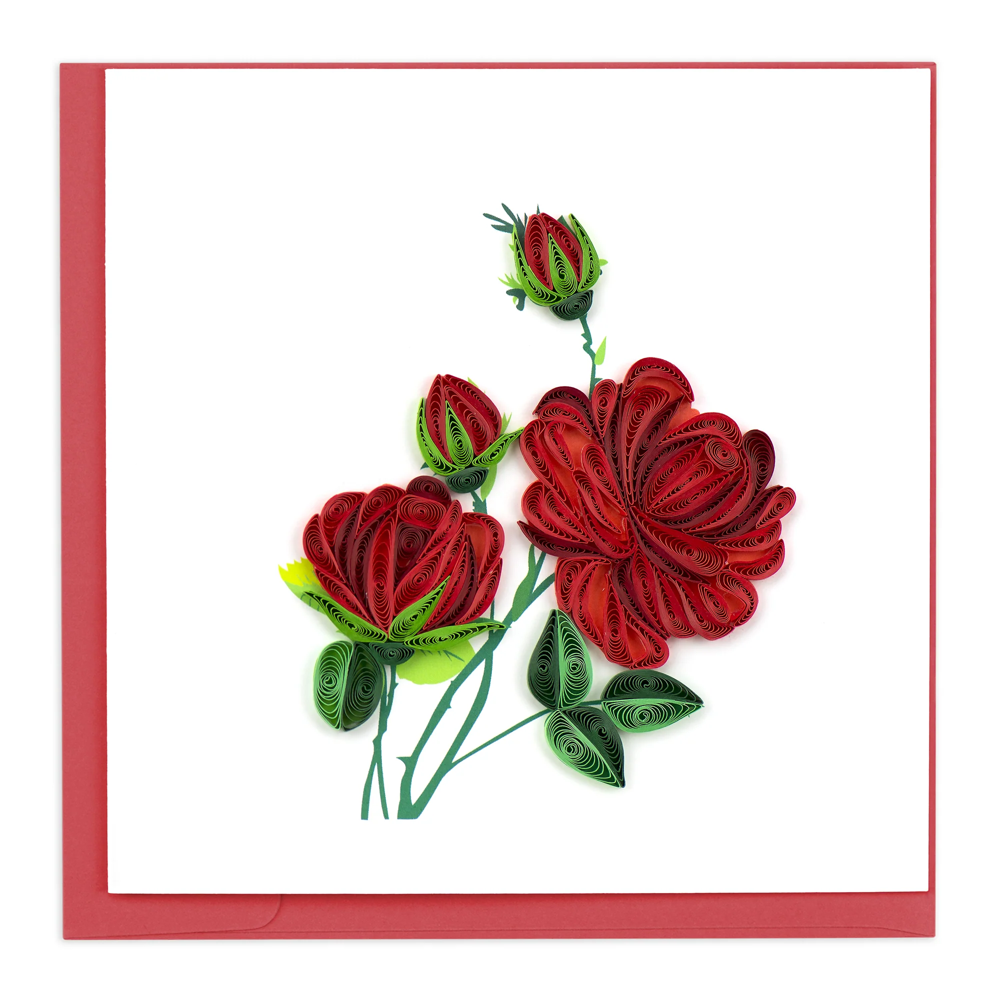 BL930 Quilling Card – Red Roses
