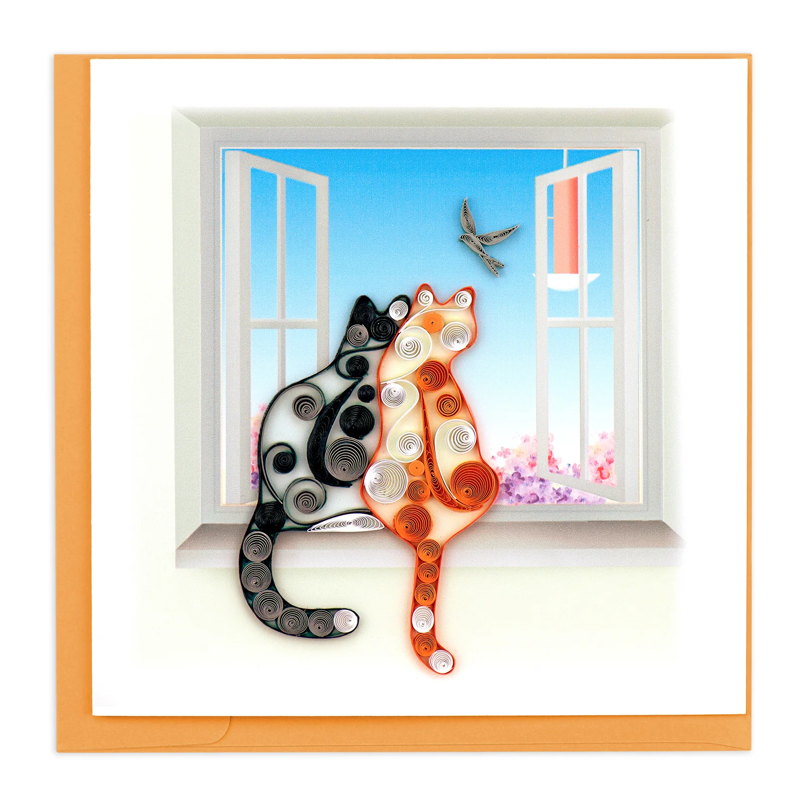 BL998 Quilling Card – Two Cats