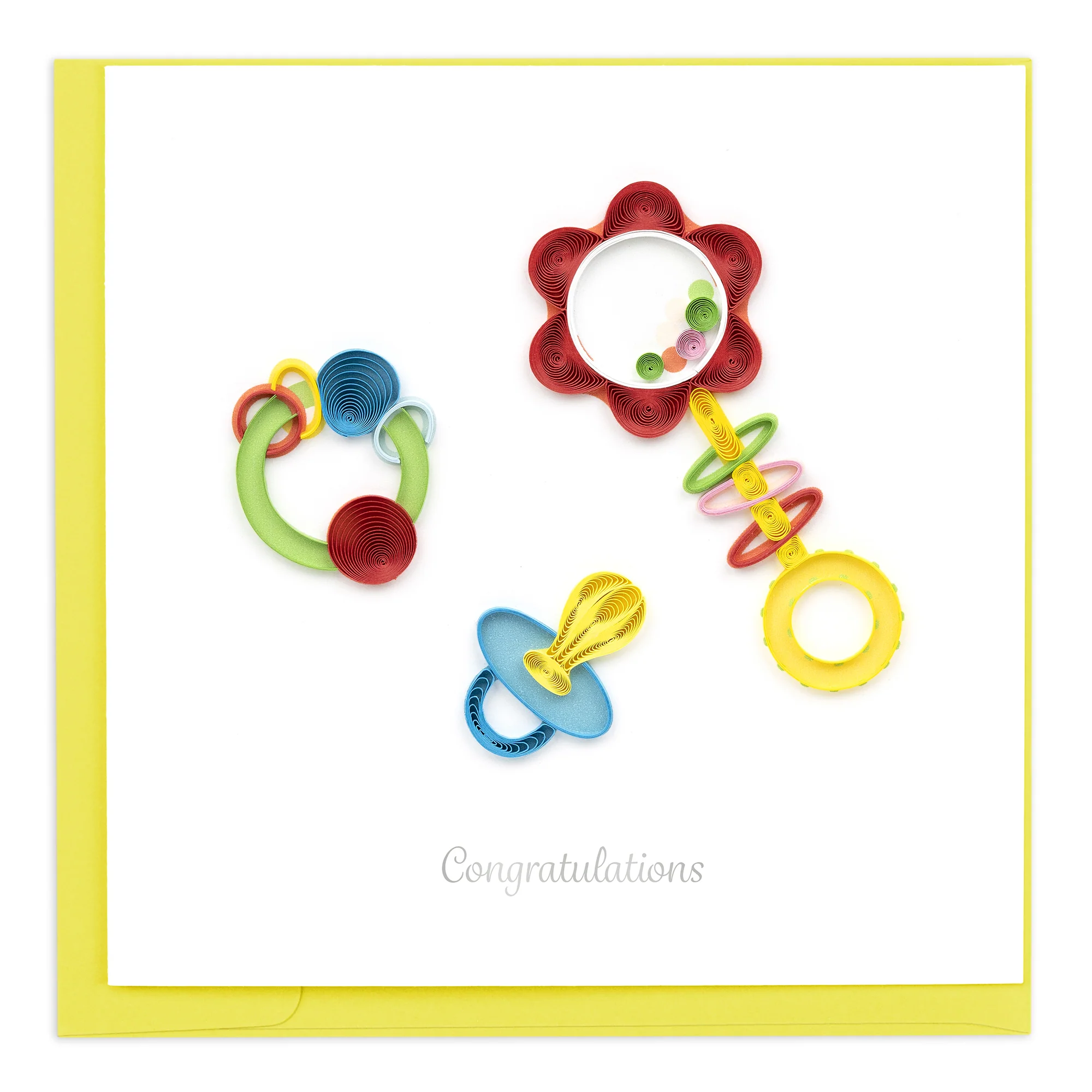 CG828 Quilling Card – Baby Rattles