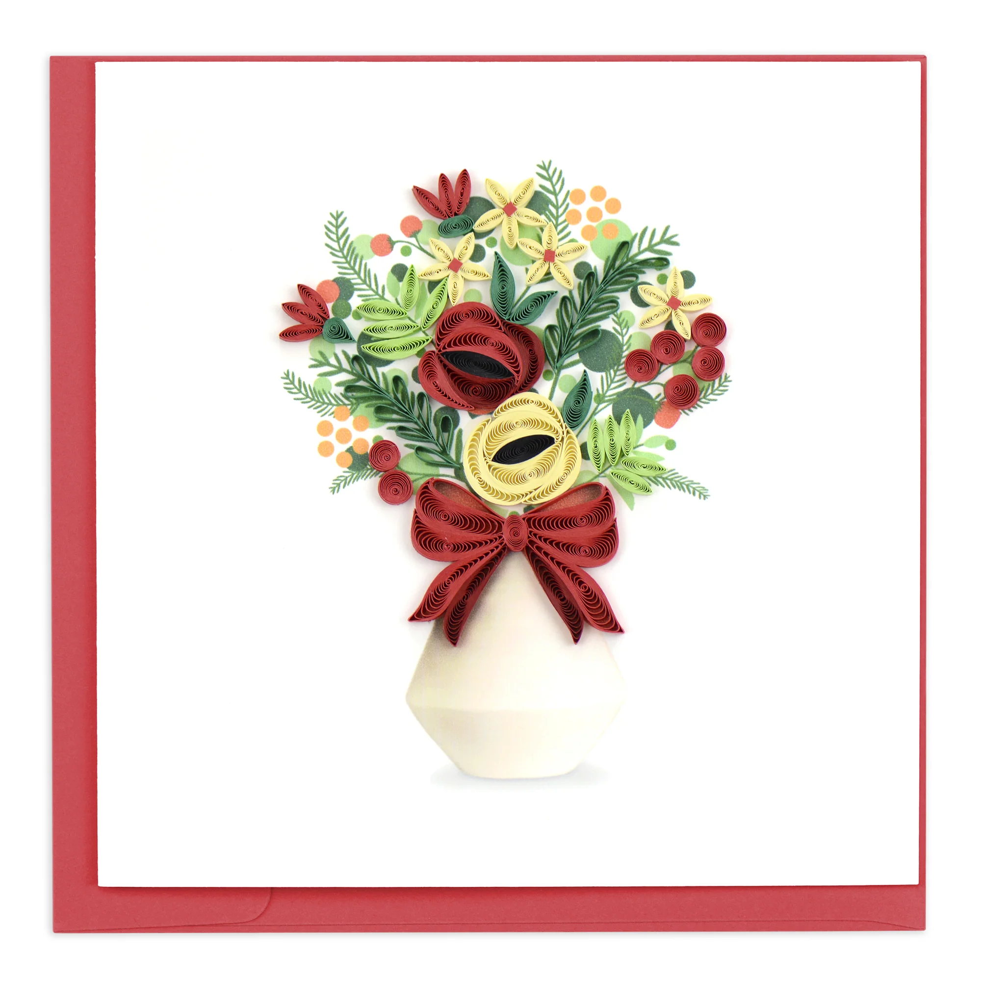 HD683 Quilling Card – Holiday Bouquet