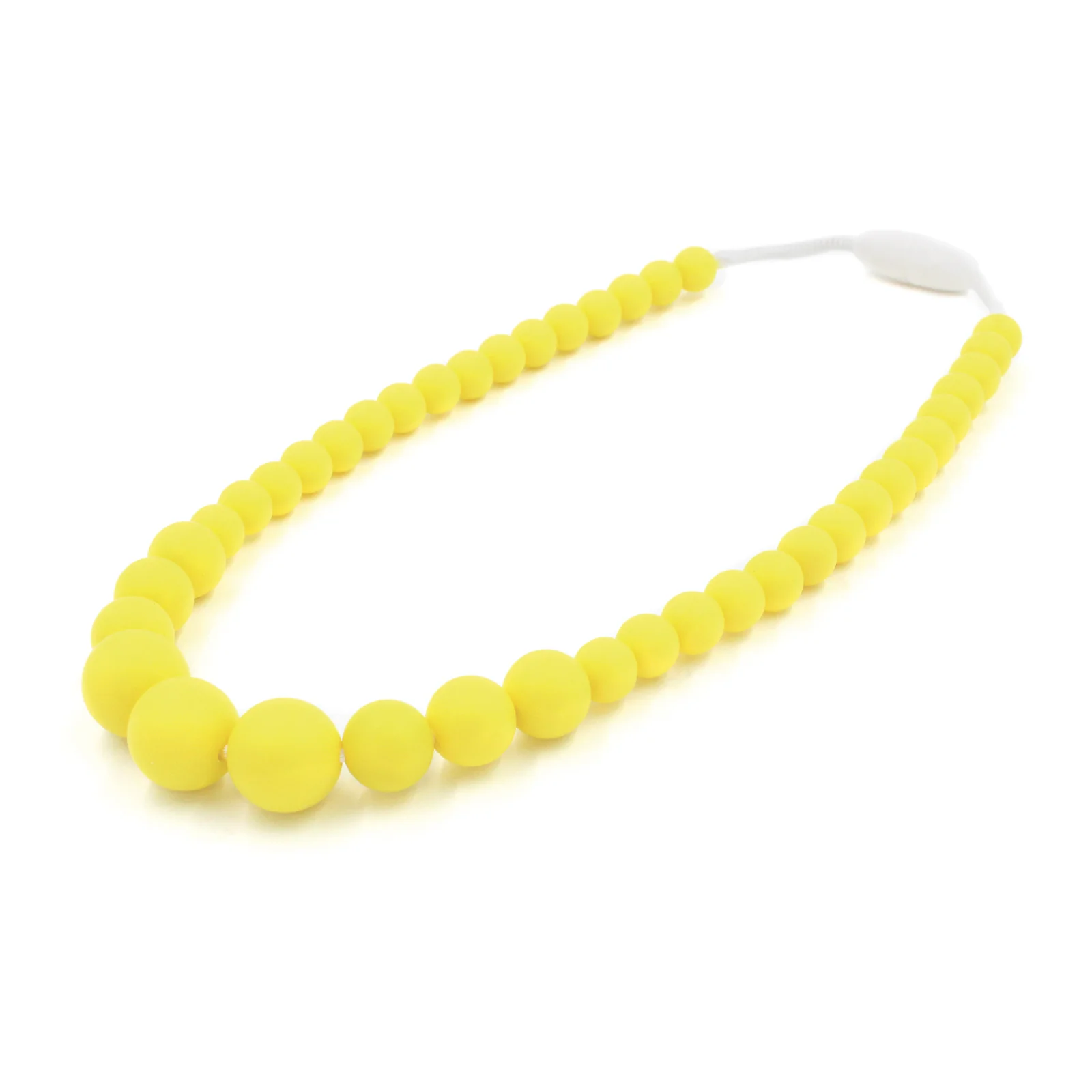 Lemon Yellow Silicon rubber bead necklace - Image 3