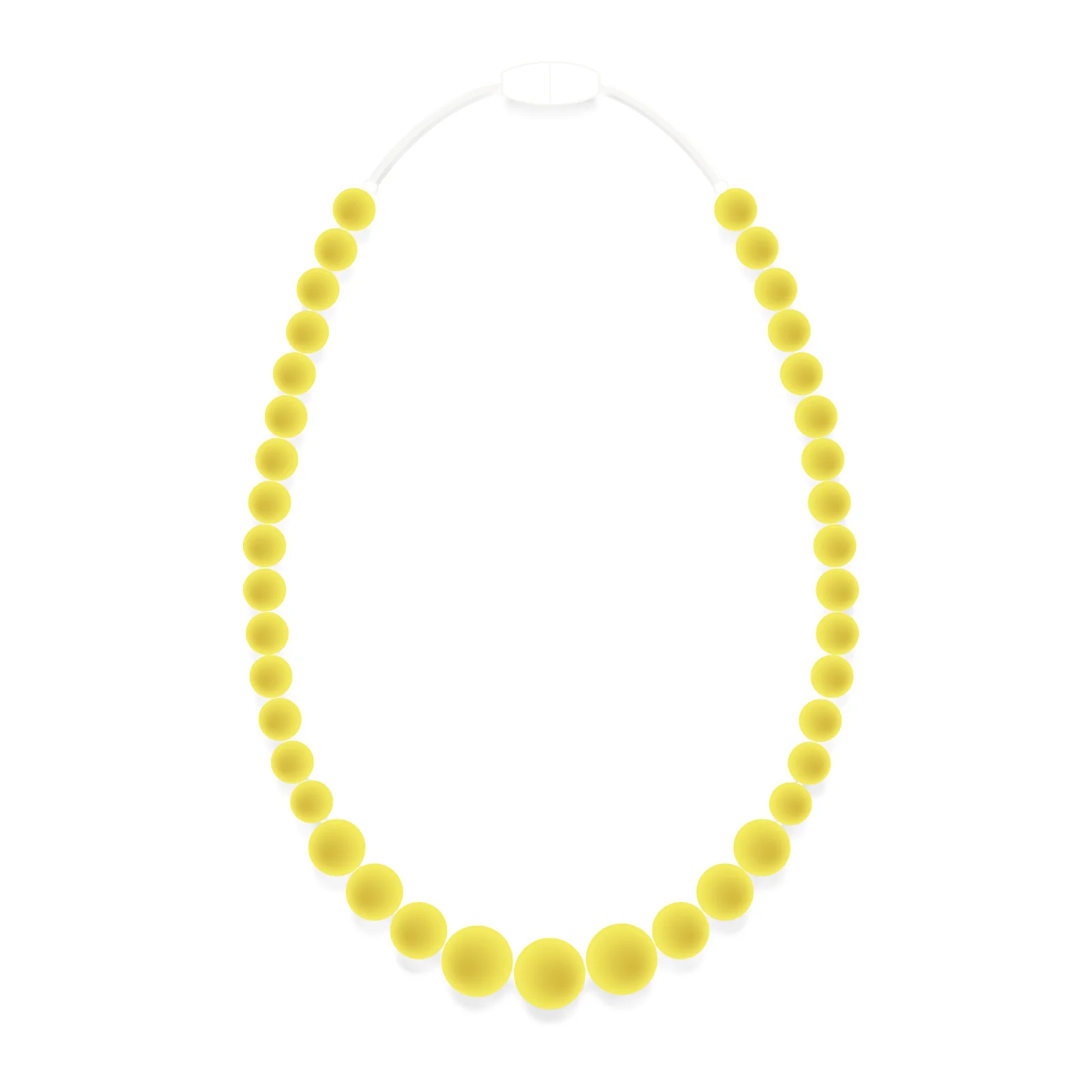 Lemon Yellow Silicon rubber bead necklace - Image 4