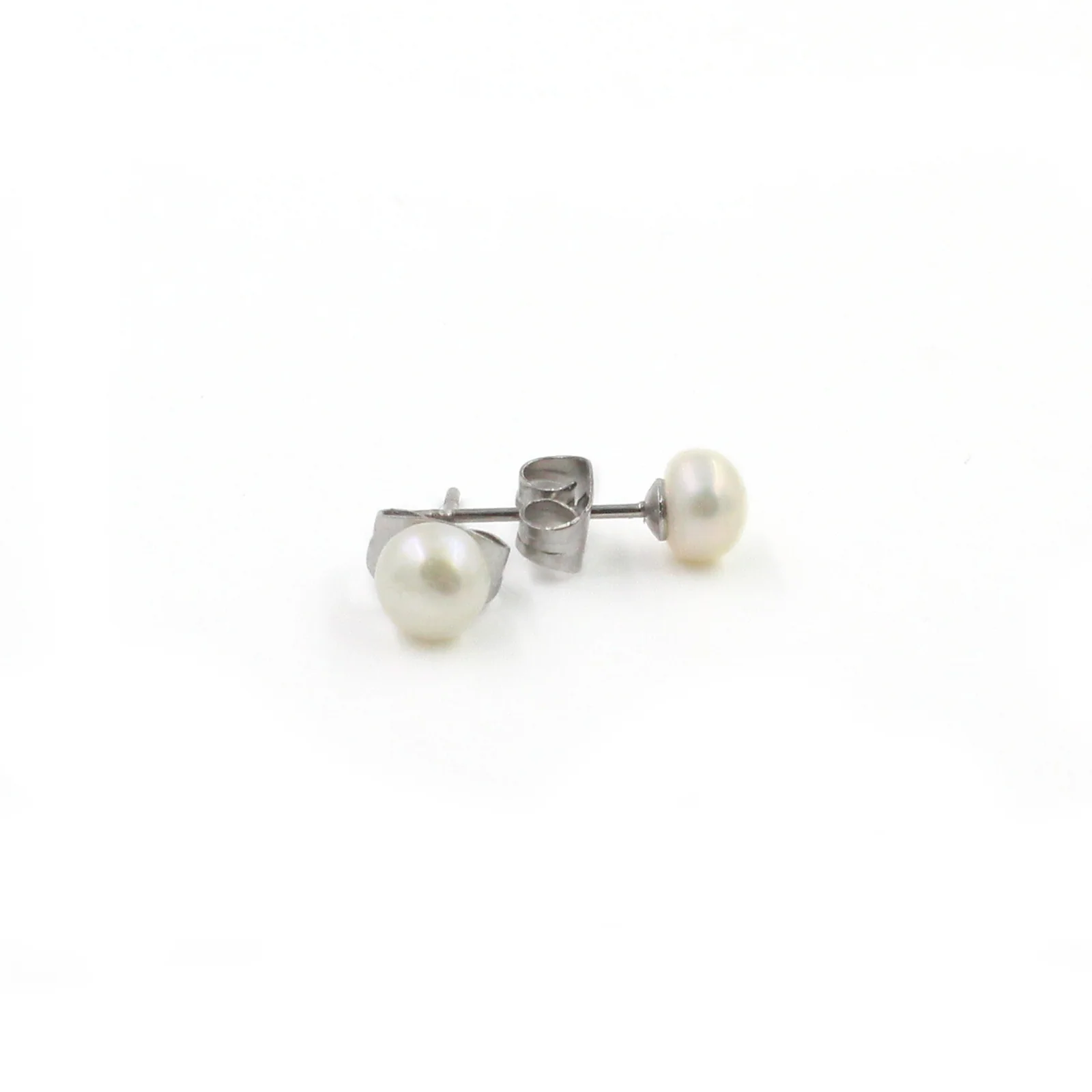 Pearl Stud Earrings - Image 4