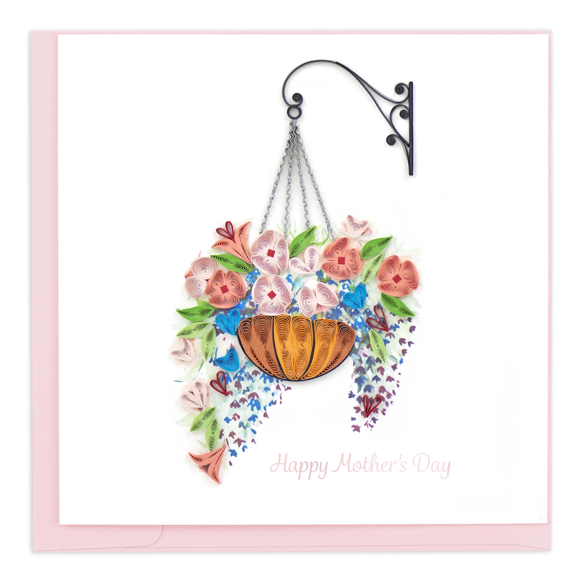 SO743 Quilling Card – Mother's Day Hanging Flower Basket